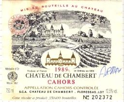 Chateau De Chambert Cahors 2015 750ml