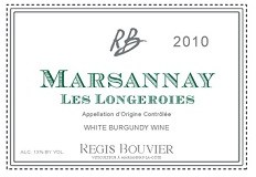 Regis Bouvier Marsannay Blanc Les Longeroies 2017 750ml