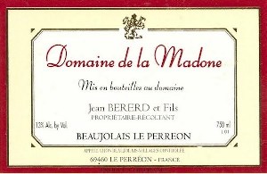 Domaine Madone Beaujolais-Villages Perreon 2019 750ml